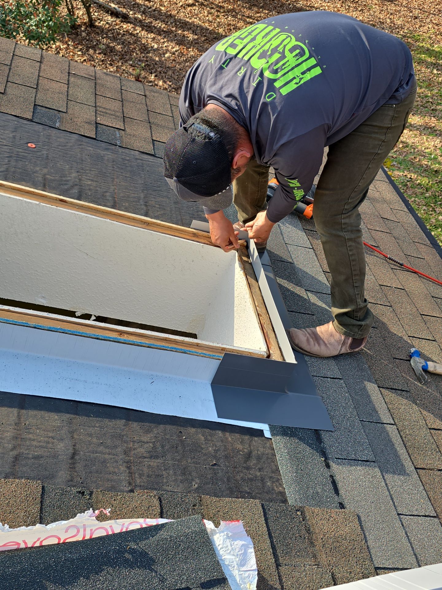 Skylight replacement in progress Raleigh NC