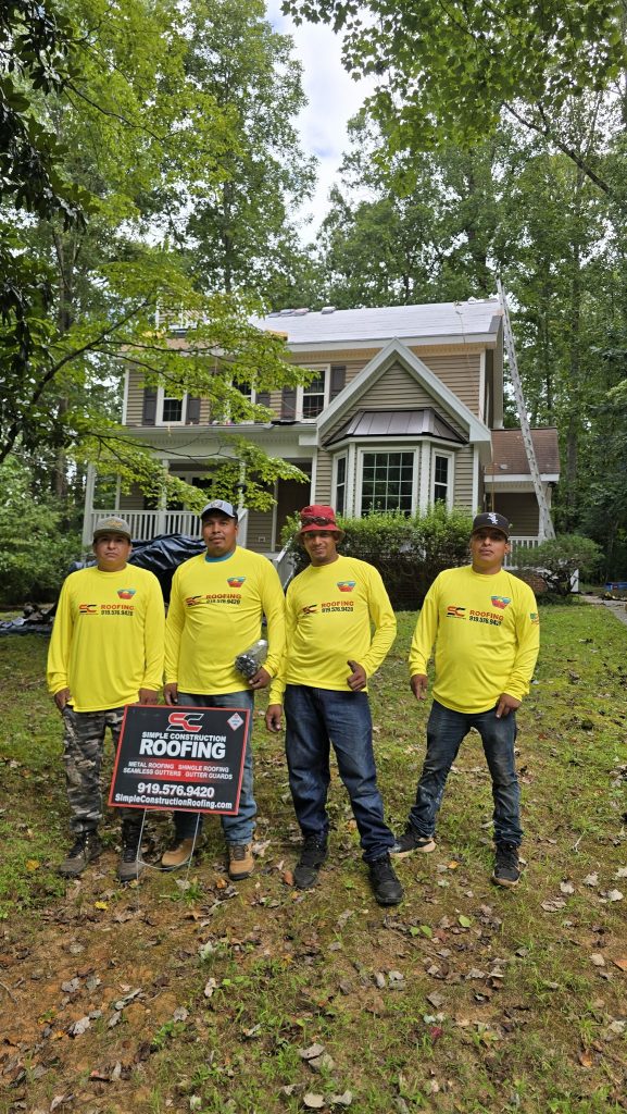 Simple Construction Roofing office team accepting 2025 Best of the Best award